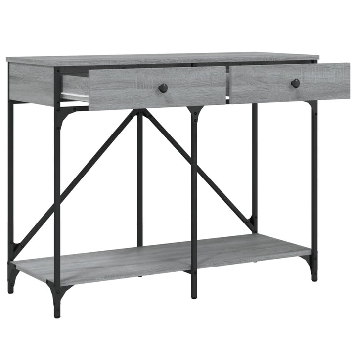konsolbord 100x39x78,5 cm konstrueret træ grå sonoma-eg