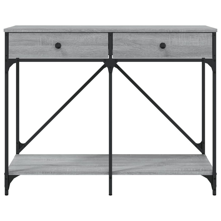 konsolbord 100x39x78,5 cm konstrueret træ grå sonoma-eg