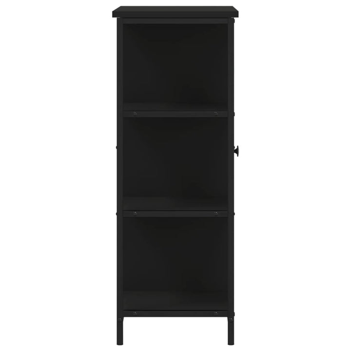 skab 70x30x80 cm konstrueret træ sort