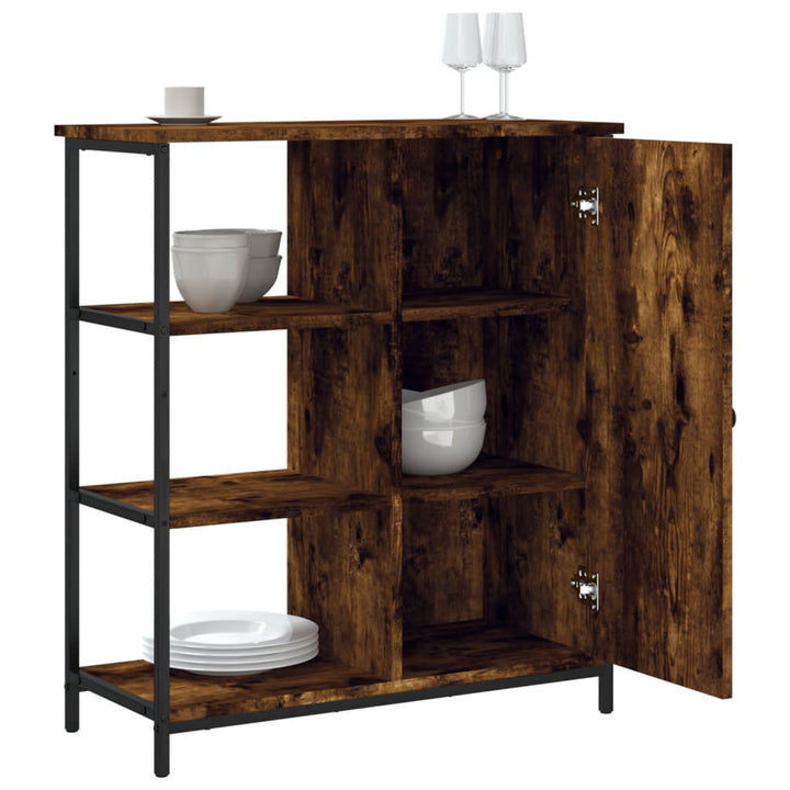 skænk 70x30x80 cm konstrueret træ røget egetræsfarve
