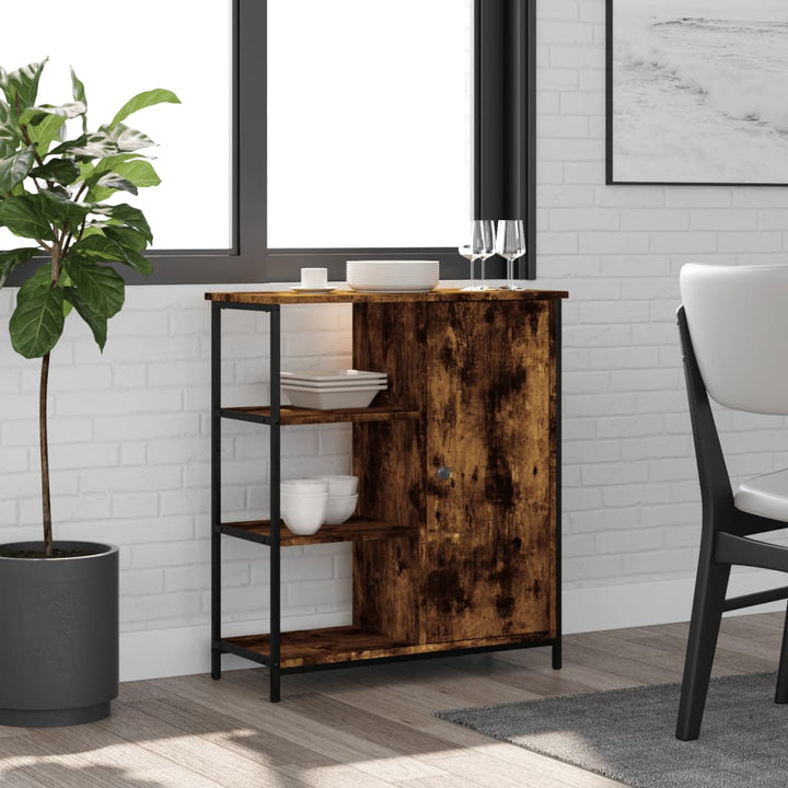 skænk 70x30x80 cm konstrueret træ røget egetræsfarve