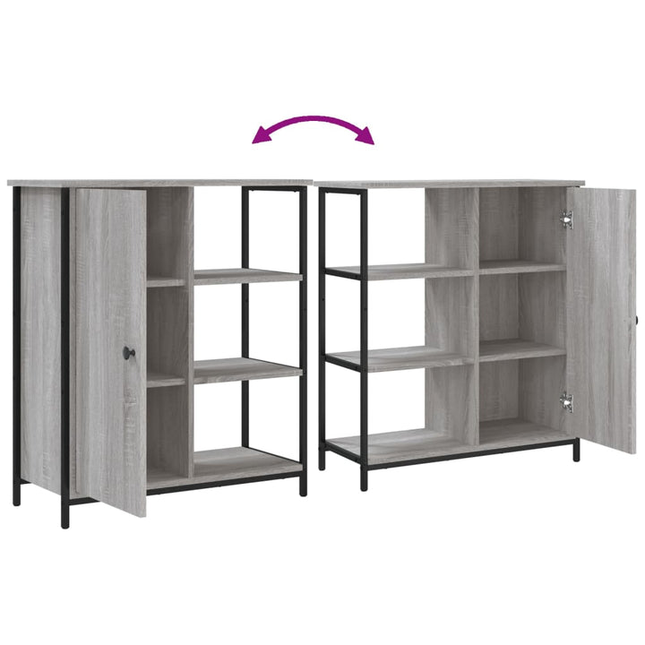 skænk 70x30x80 cm konstrueret træ grå sonoma-eg
