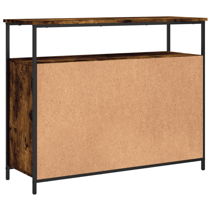 skænk 100x35x80 cm konstrueret træ røget egetræsfarve