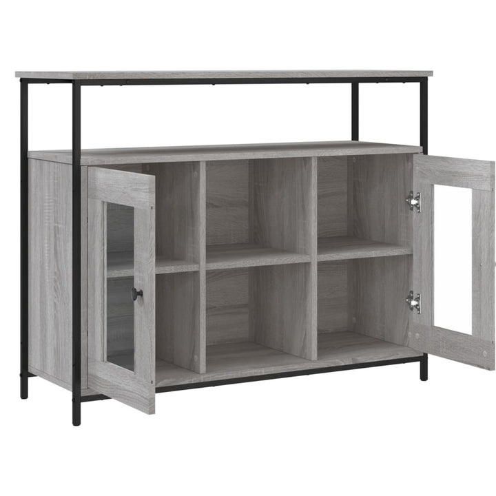 skænk 100x35x80 cm konstrueret træ grå sonoma-eg