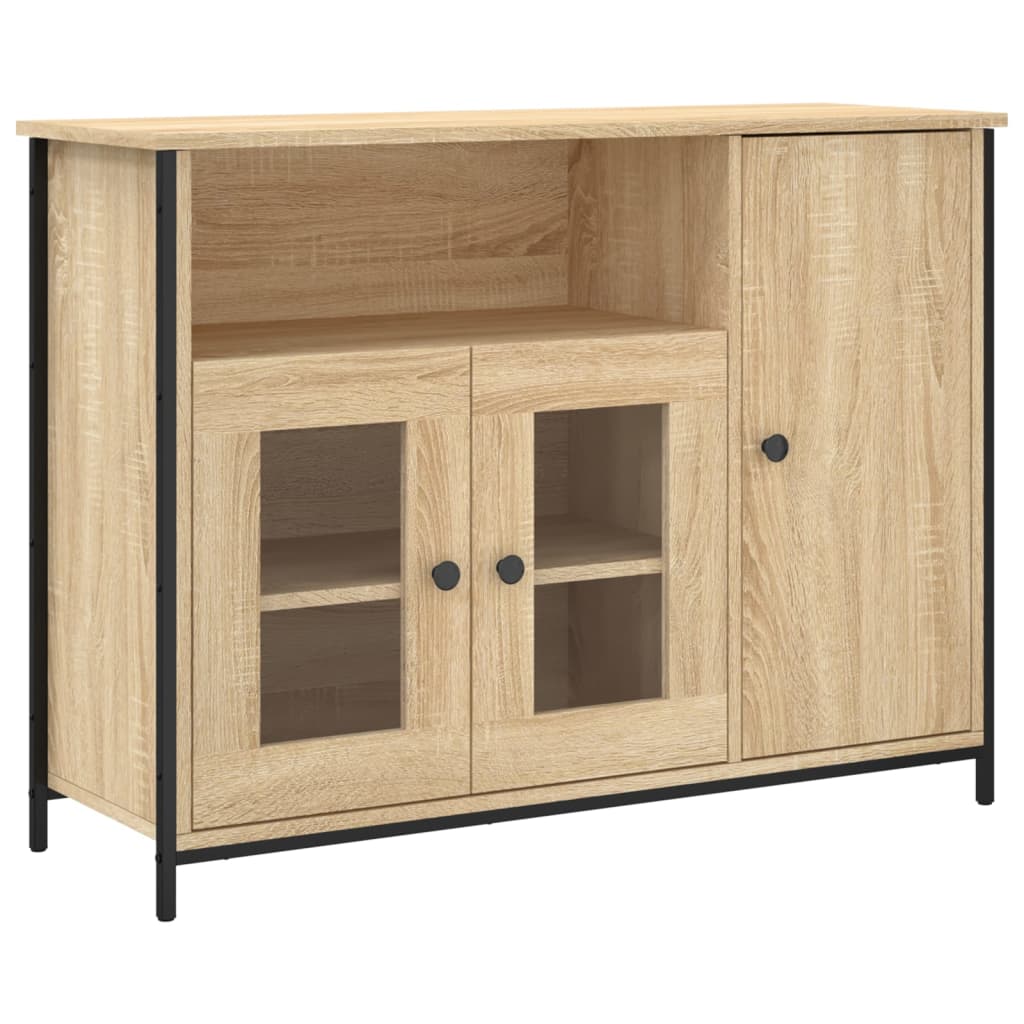 skænk 100x35x75 cm konstrueret træ sonoma-eg