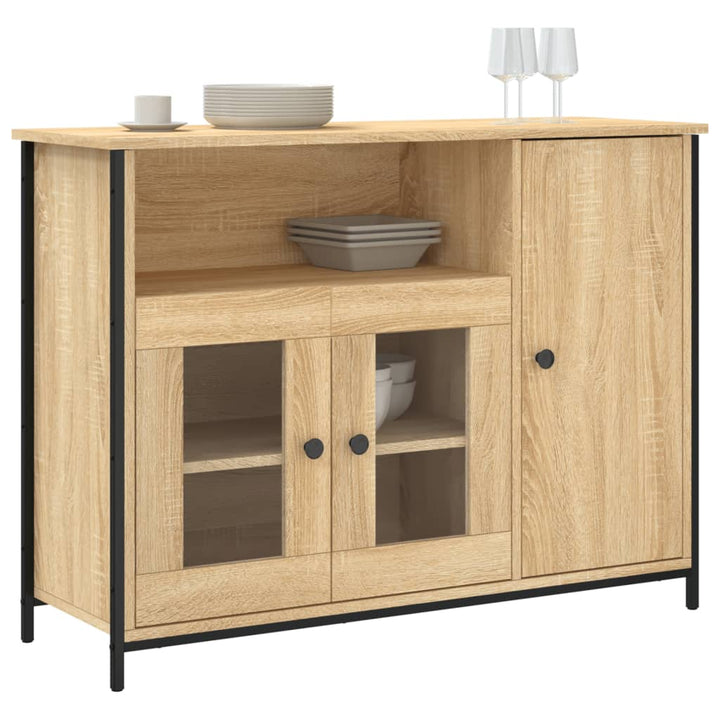 skænk 100x35x75 cm konstrueret træ sonoma-eg