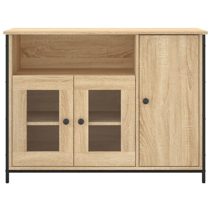 skænk 100x35x75 cm konstrueret træ sonoma-eg