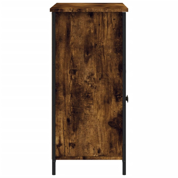 skænk 100x35x75 cm konstrueret træ røget egetræsfarve