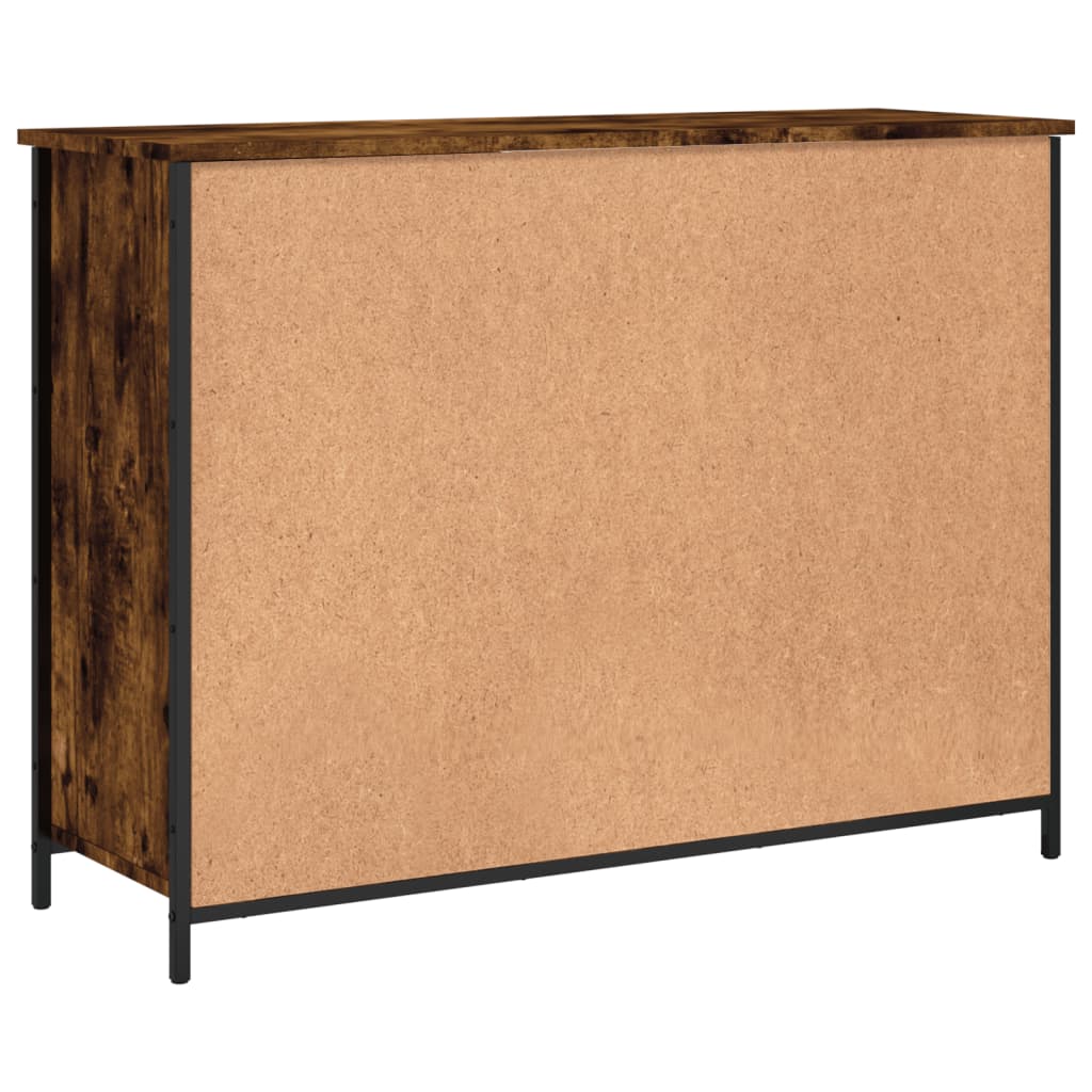 skænk 100x35x75 cm konstrueret træ røget egetræsfarve