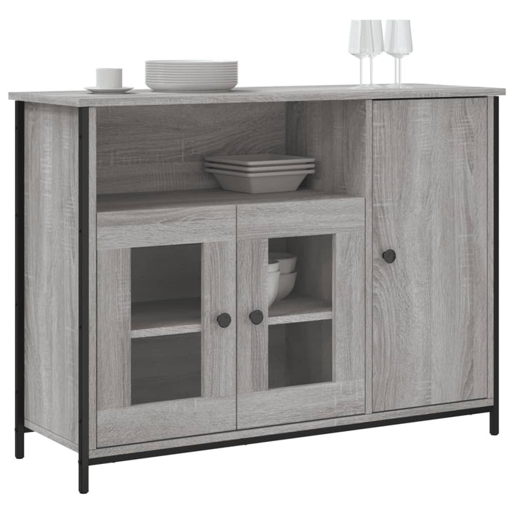 skænk 100x35x75 cm konstrueret træ grå sonoma-eg