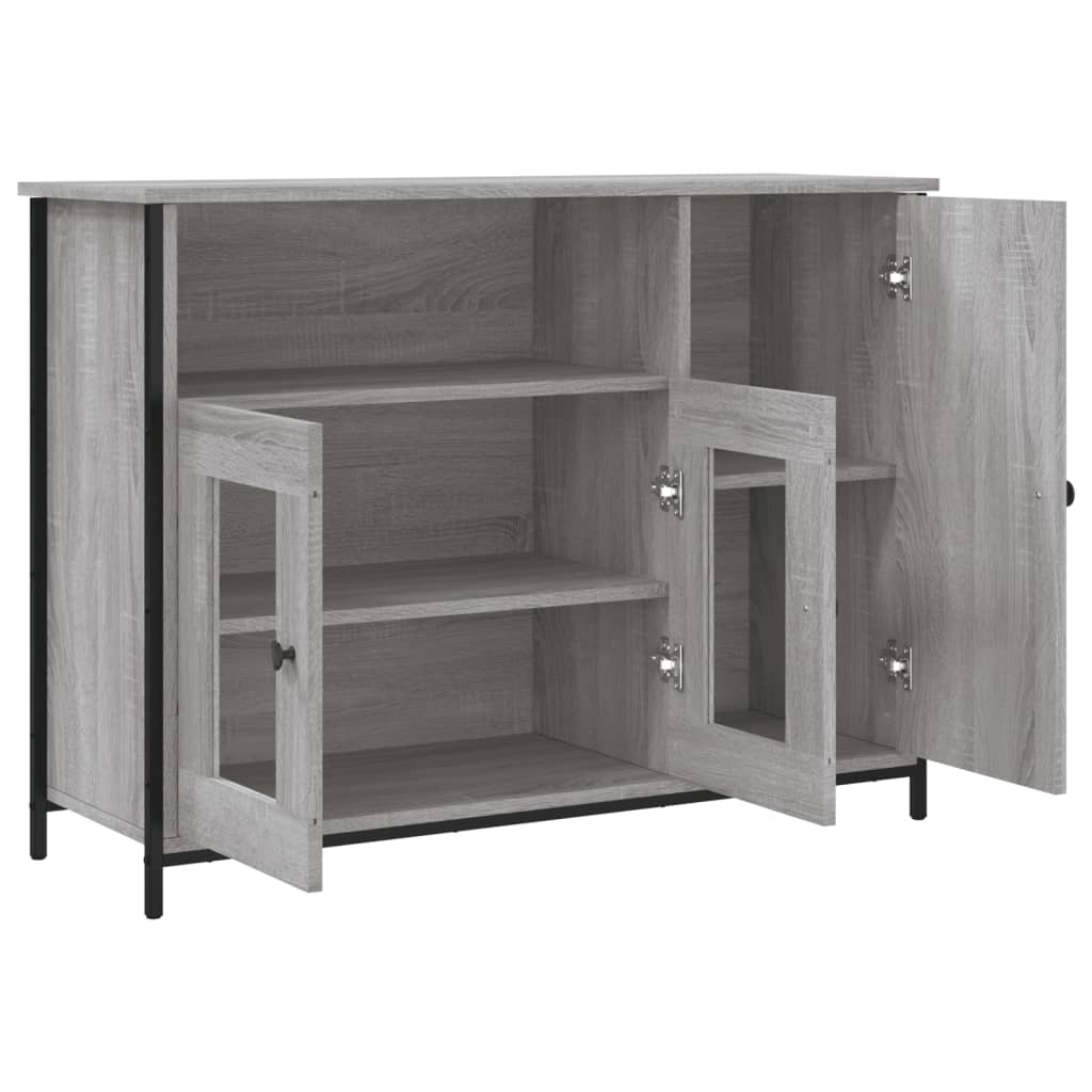 skænk 100x35x75 cm konstrueret træ grå sonoma-eg