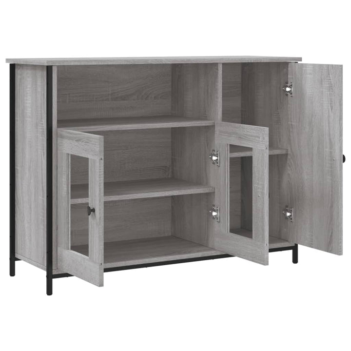 skænk 100x35x75 cm konstrueret træ grå sonoma-eg
