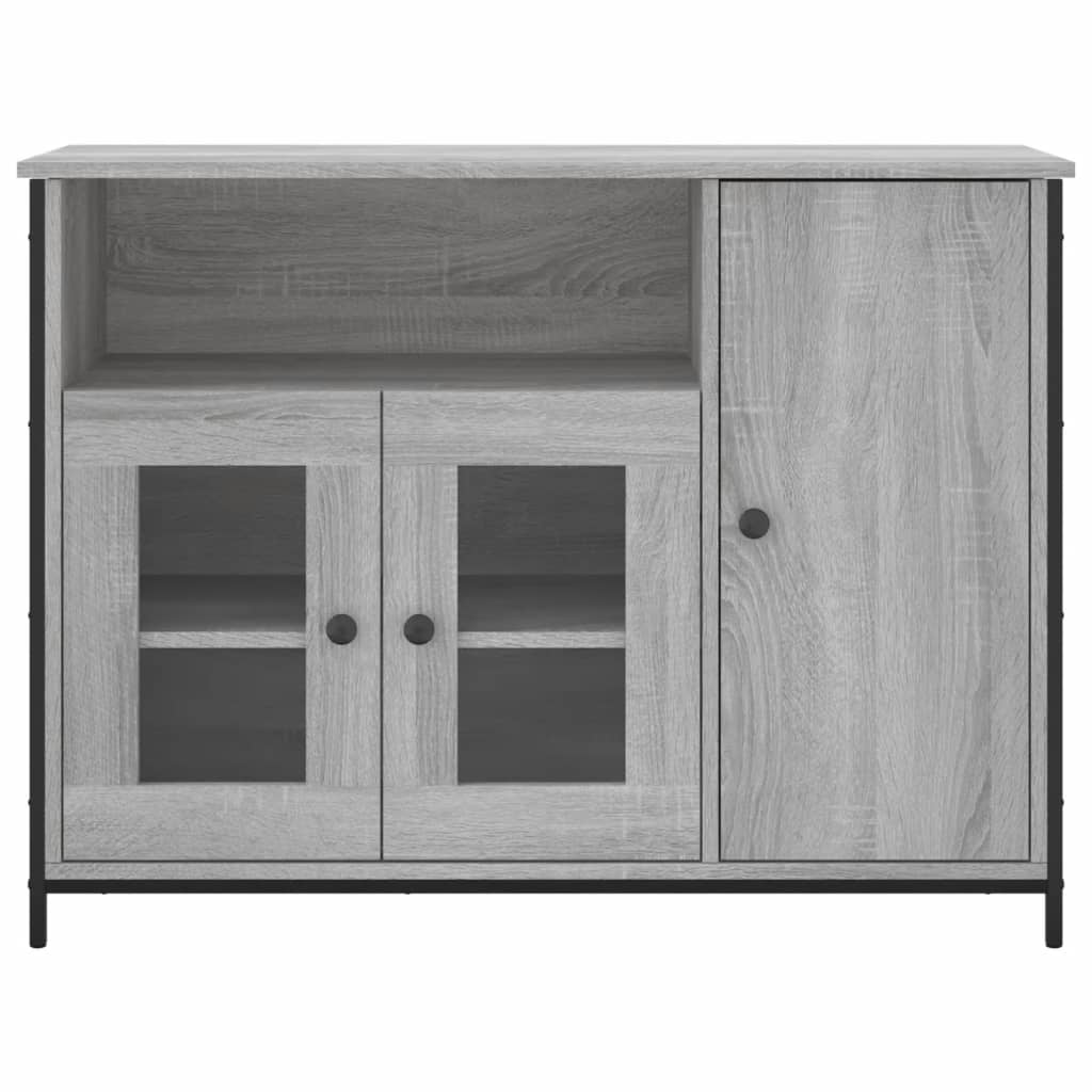 skænk 100x35x75 cm konstrueret træ grå sonoma-eg