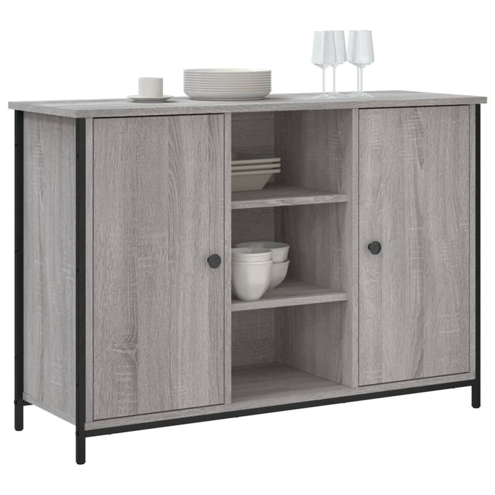 skænk 100x35x70 cm konstrueret træ grå sonoma-eg