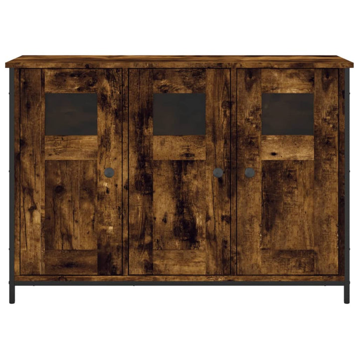 skænk 100x35x70 cm konstrueret træ røget egetræsfarve
