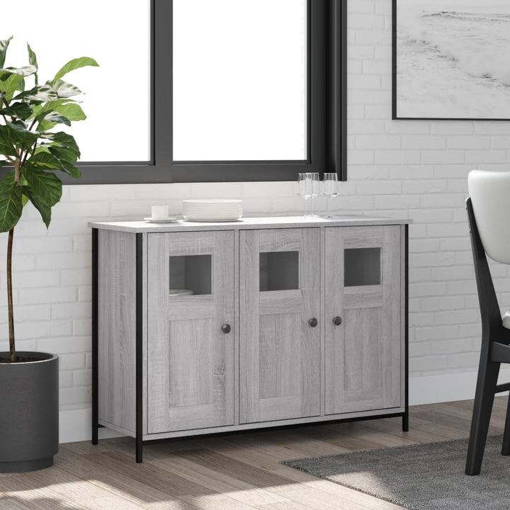 skænk 100x35x70 cm konstrueret træ grå sonoma-eg