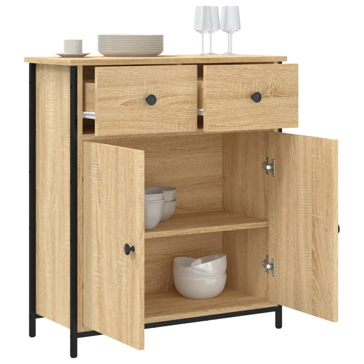 skænk 70x30x80 cm konstrueret træ sonoma-eg