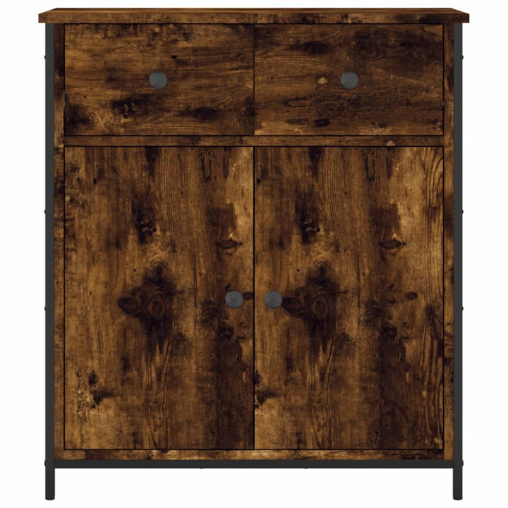 skænk 70x30x80 cm konstrueret træ røget egetræsfarve