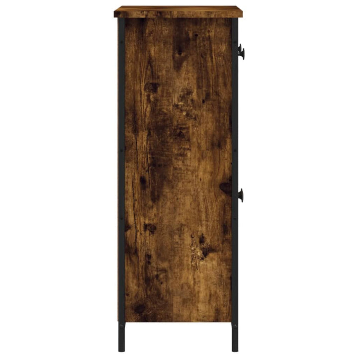 skænk 70x30x80 cm konstrueret træ røget egetræsfarve