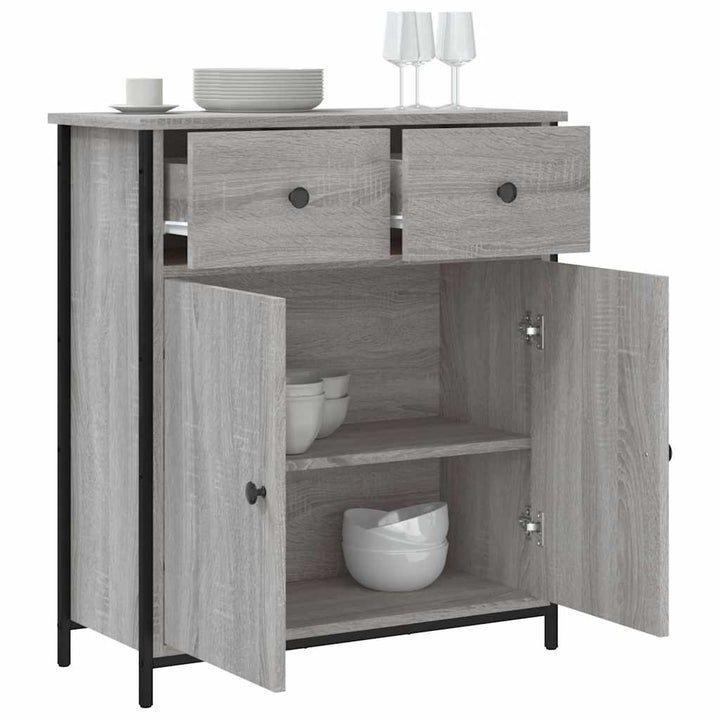 skænk 70x30x80 cm konstrueret træ grå sonoma-eg