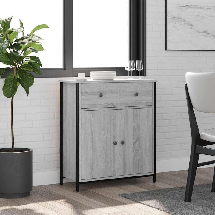 skænk 70x30x80 cm konstrueret træ grå sonoma-eg