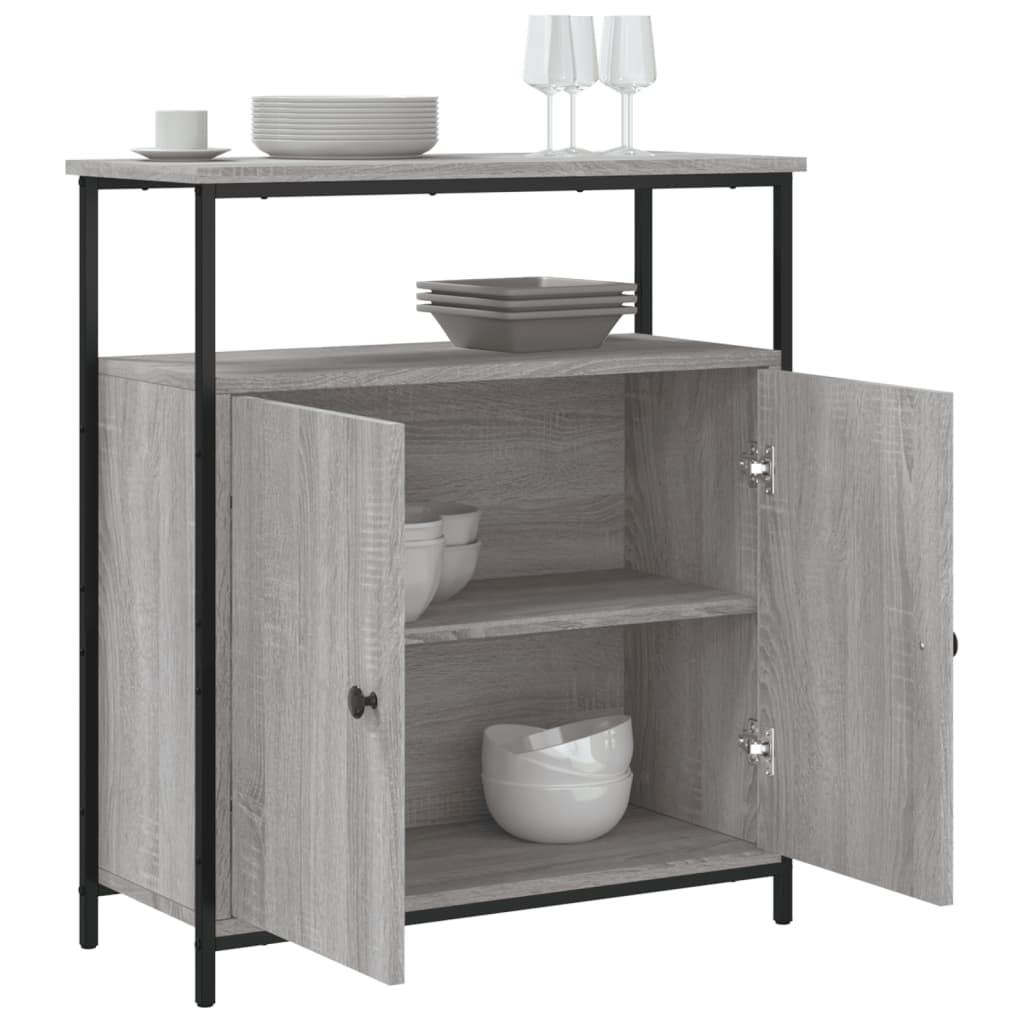 skænk 70x30x80 cm konstrueret træ grå sonoma-eg