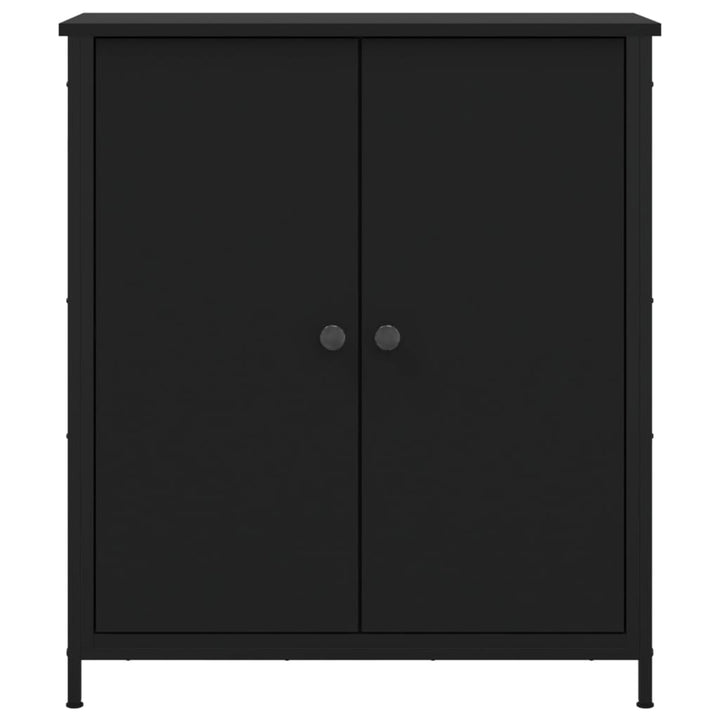 skab 70x30x80 cm konstrueret træ sort