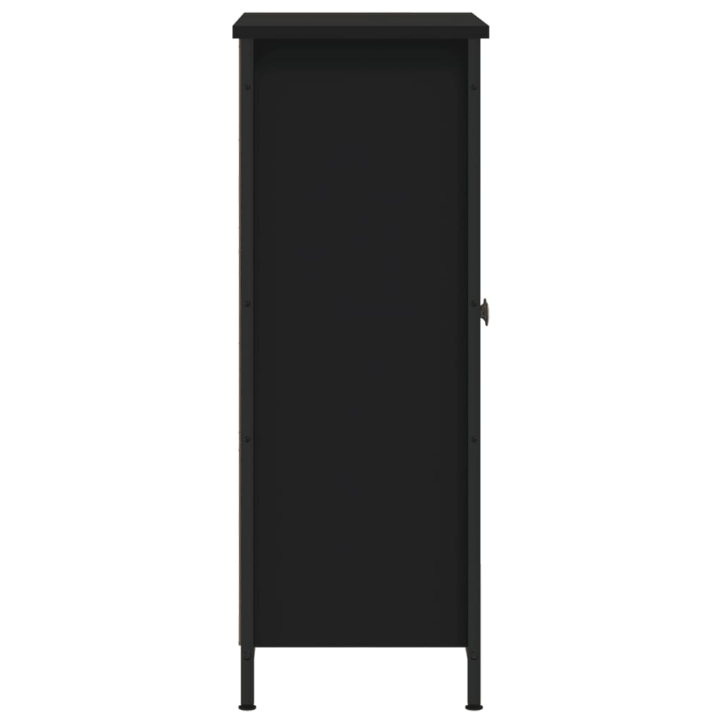 skab 70x30x80 cm konstrueret træ sort