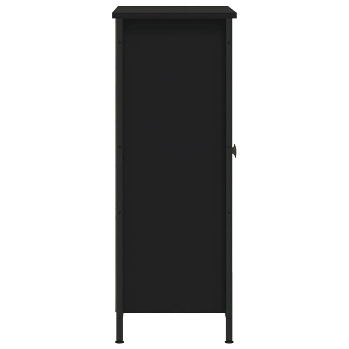 skab 70x30x80 cm konstrueret træ sort