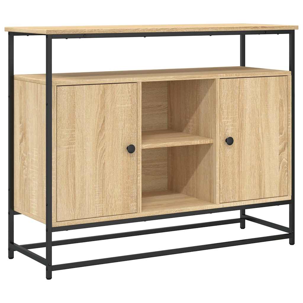 skænk 100x35x80 cm konstrueret træ sonoma-eg