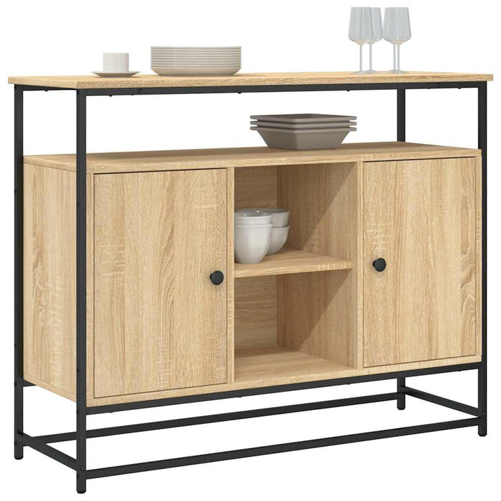 skænk 100x35x80 cm konstrueret træ sonoma-eg