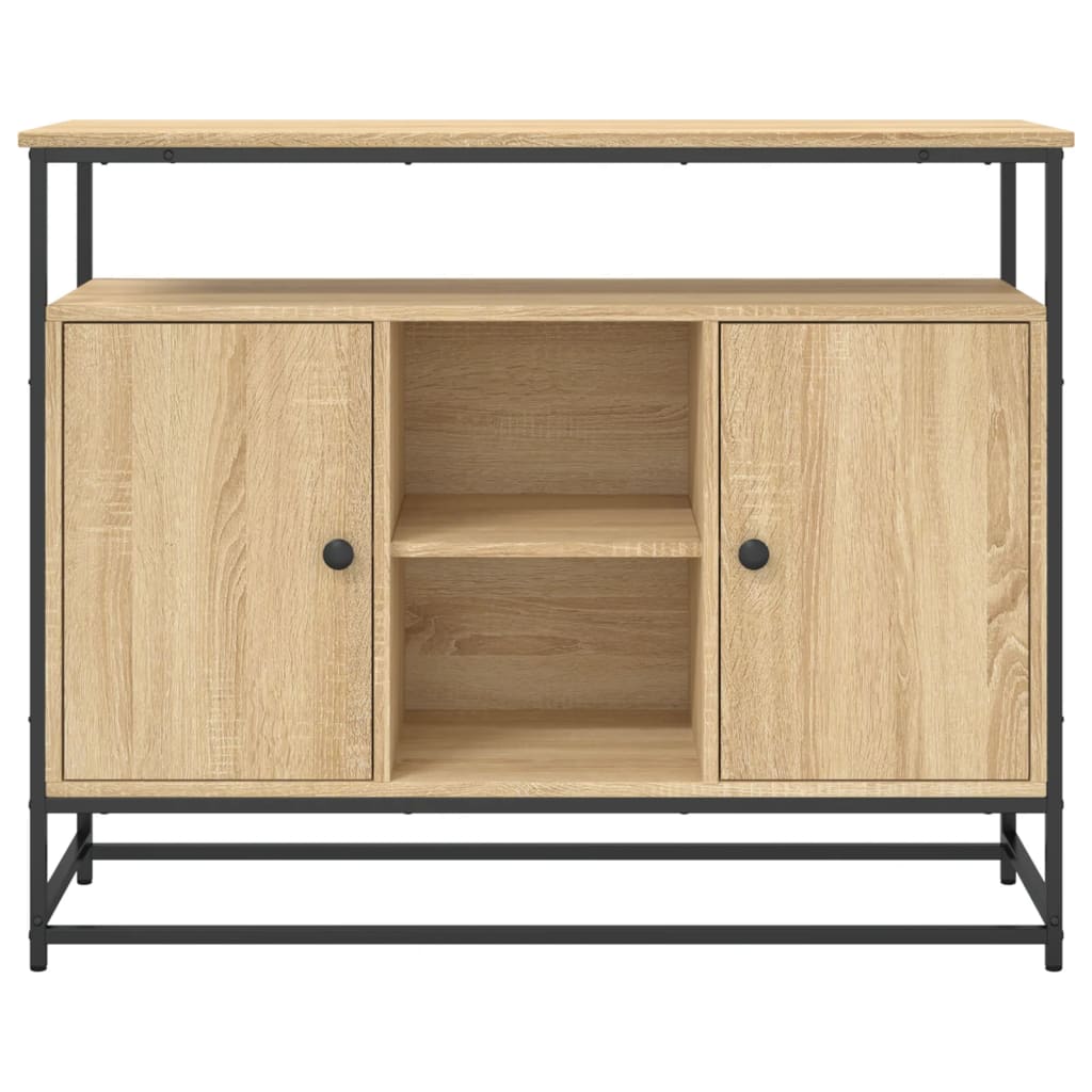 skænk 100x35x80 cm konstrueret træ sonoma-eg