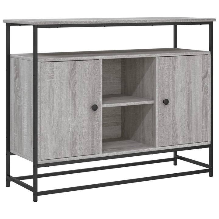 skænk 100x35x80 cm konstrueret træ grå sonoma-eg