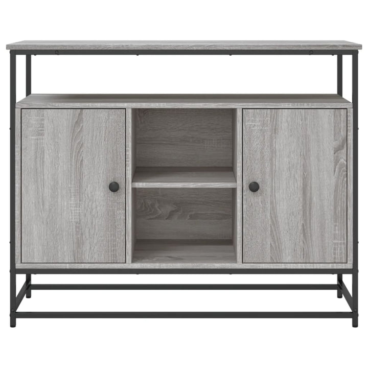 skænk 100x35x80 cm konstrueret træ grå sonoma-eg