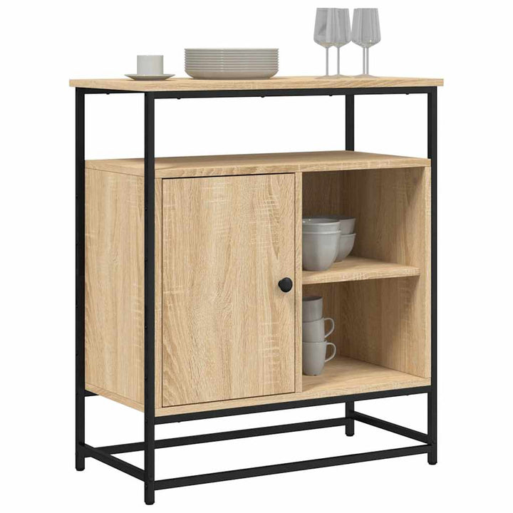 skænk Sonoma eg 69x35x80 cm konstrueret træ
