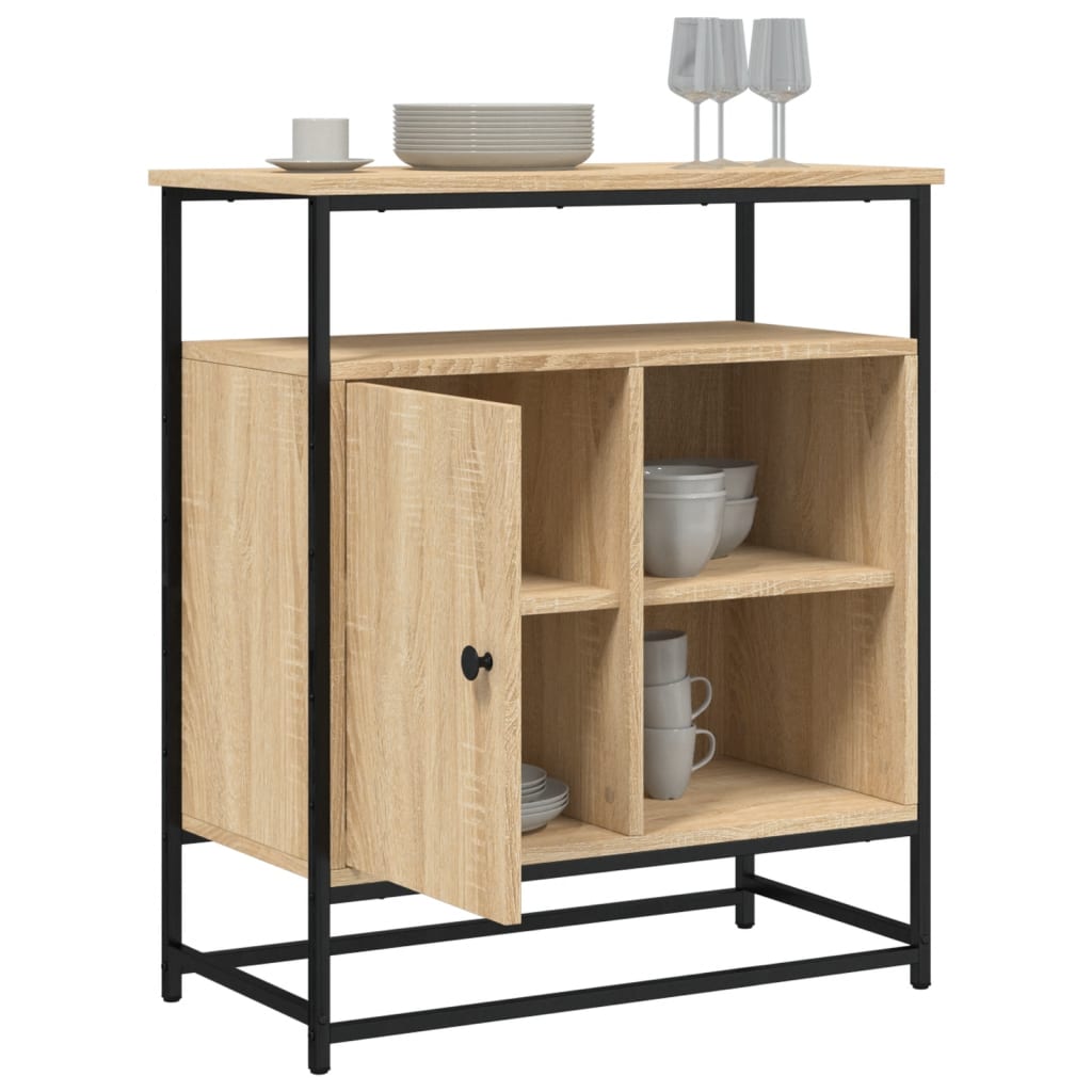 skænk Sonoma eg 69x35x80 cm konstrueret træ