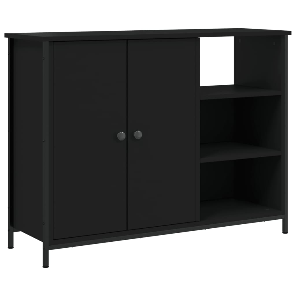 skænk 100x33x75 cm konstrueret træ sort