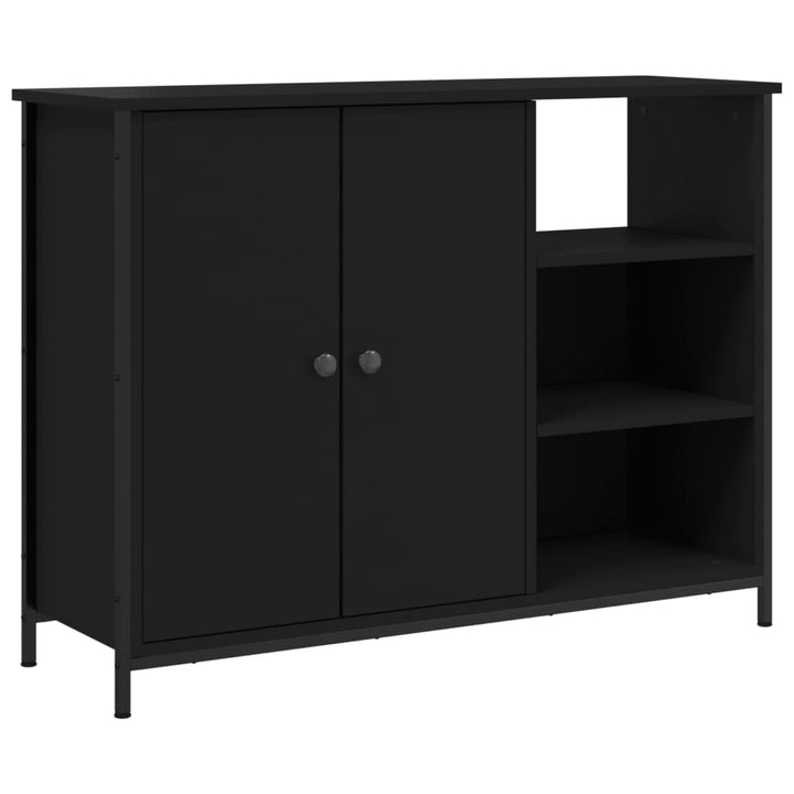 skænk 100x33x75 cm konstrueret træ sort