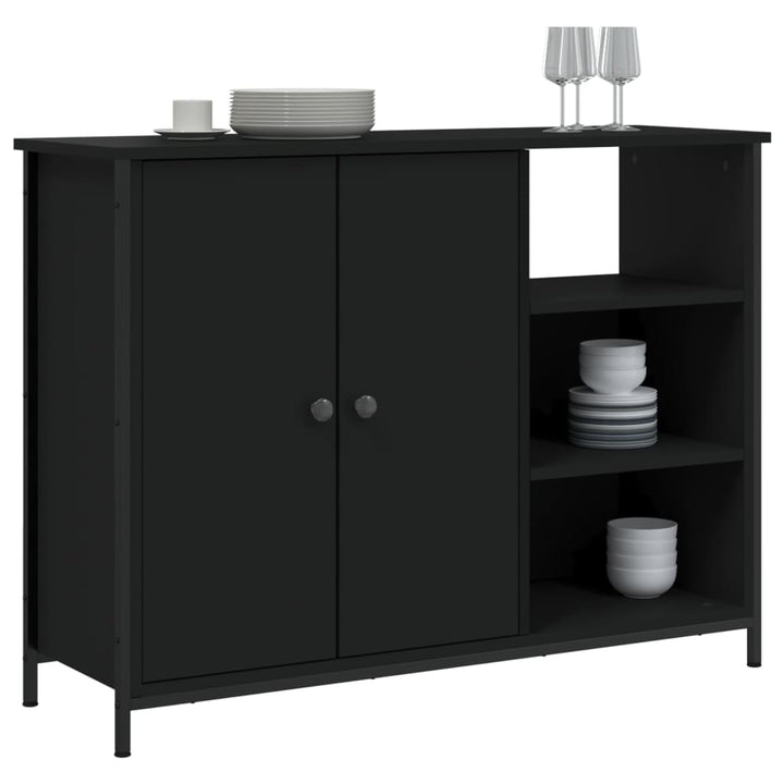 skænk 100x33x75 cm konstrueret træ sort