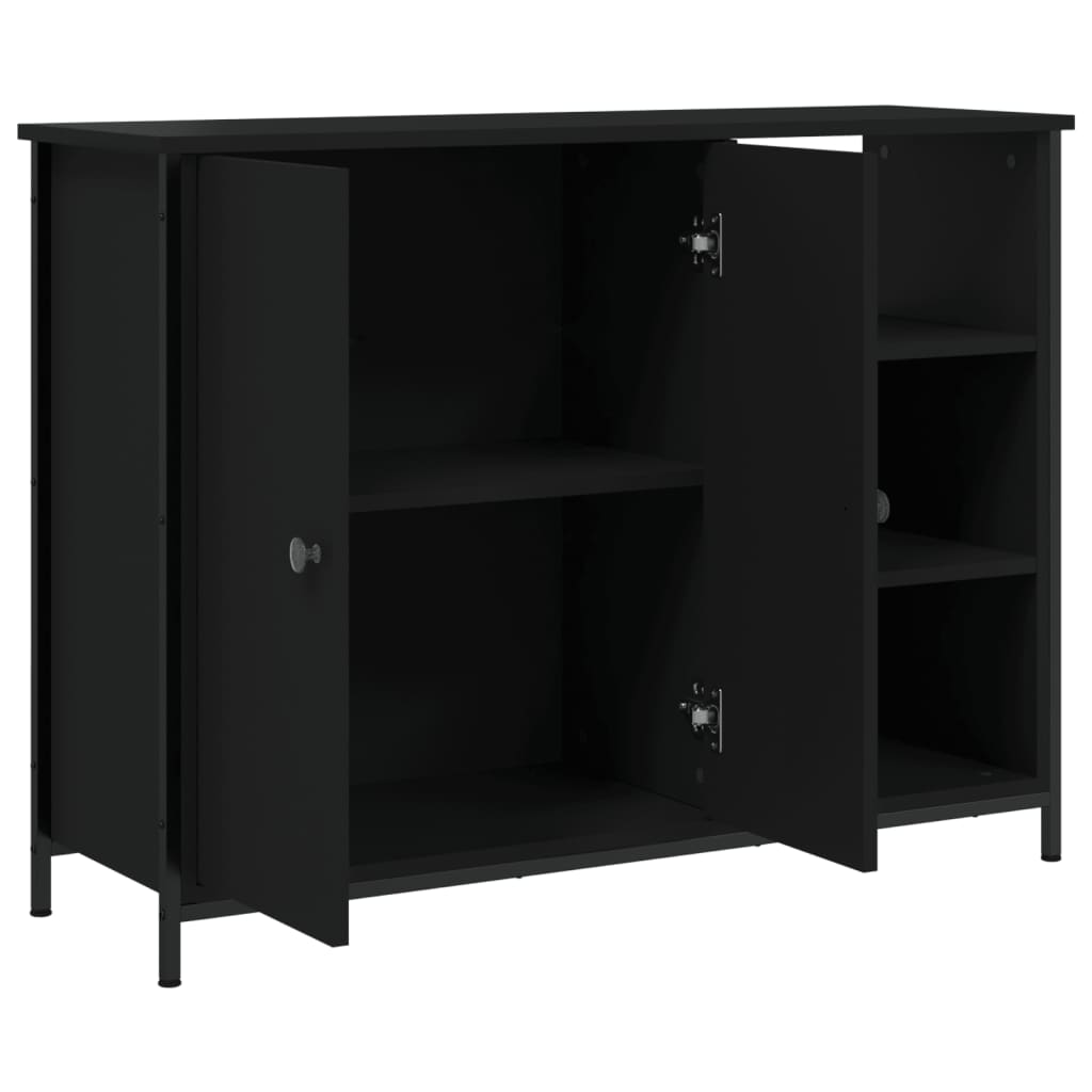 skænk 100x33x75 cm konstrueret træ sort