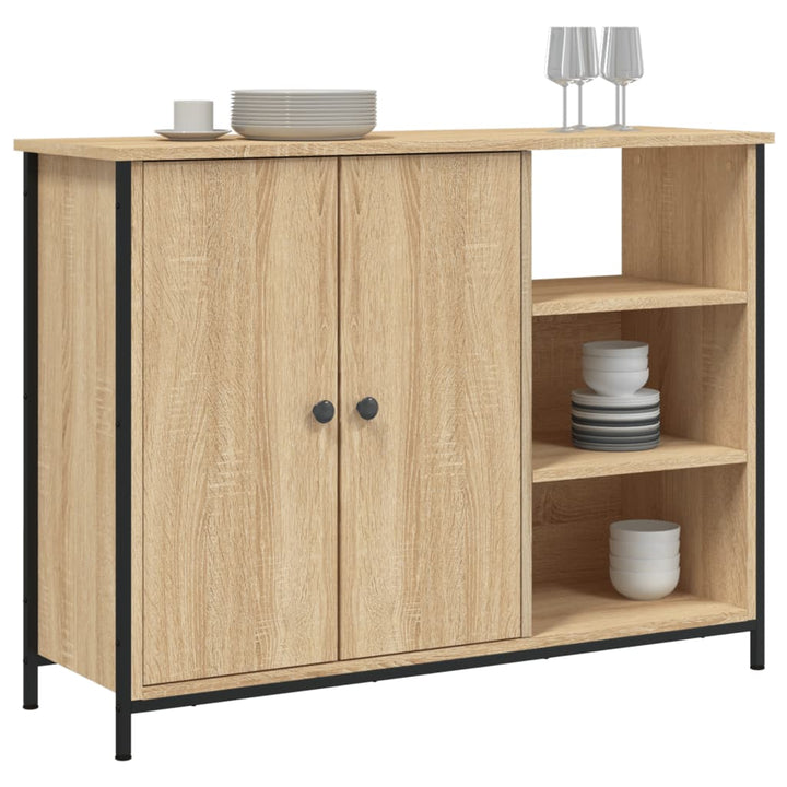 skænk 100x33x75 cm konstrueret træ sonoma-eg
