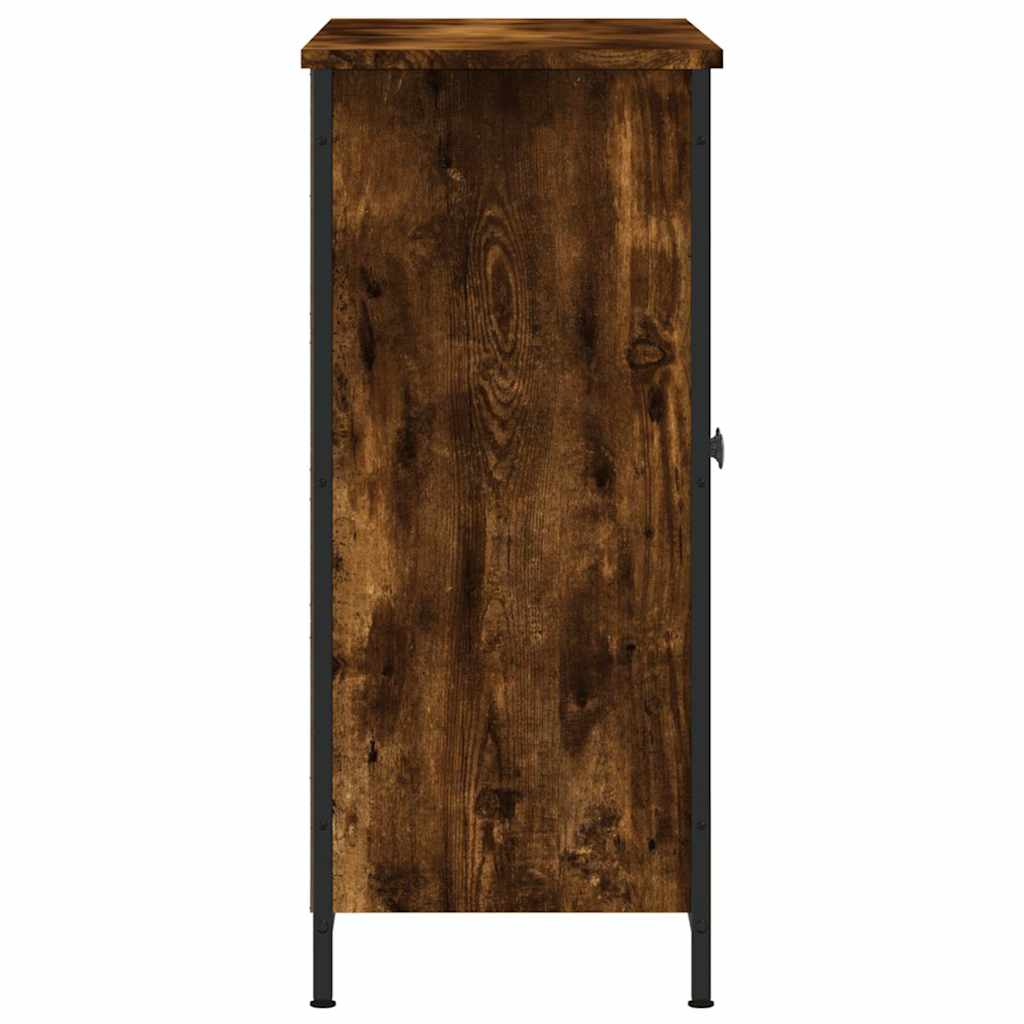 skænk 100x33x75 cm konstrueret træ røget egetræsfarve