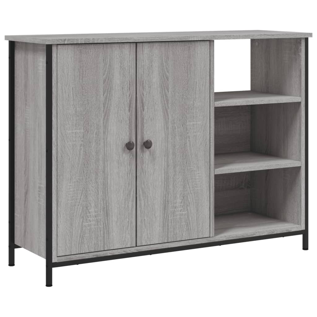 skænk 100x33x75 cm konstrueret træ grå sonoma-eg