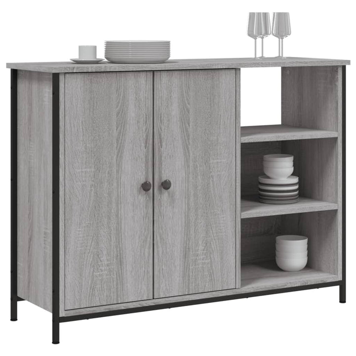 skænk 100x33x75 cm konstrueret træ grå sonoma-eg