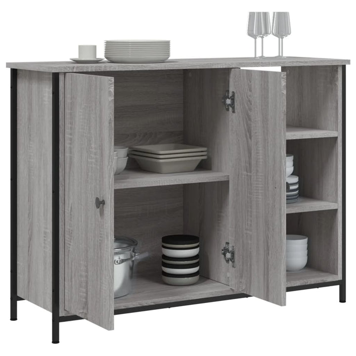 skænk 100x33x75 cm konstrueret træ grå sonoma-eg