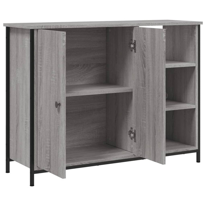 skænk 100x33x75 cm konstrueret træ grå sonoma-eg