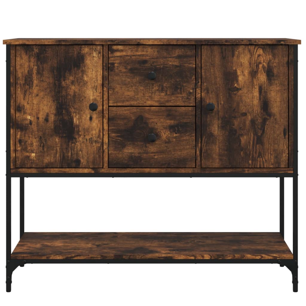 skænk 100x36x85 cm konstrueret træ røget egetræsfarve