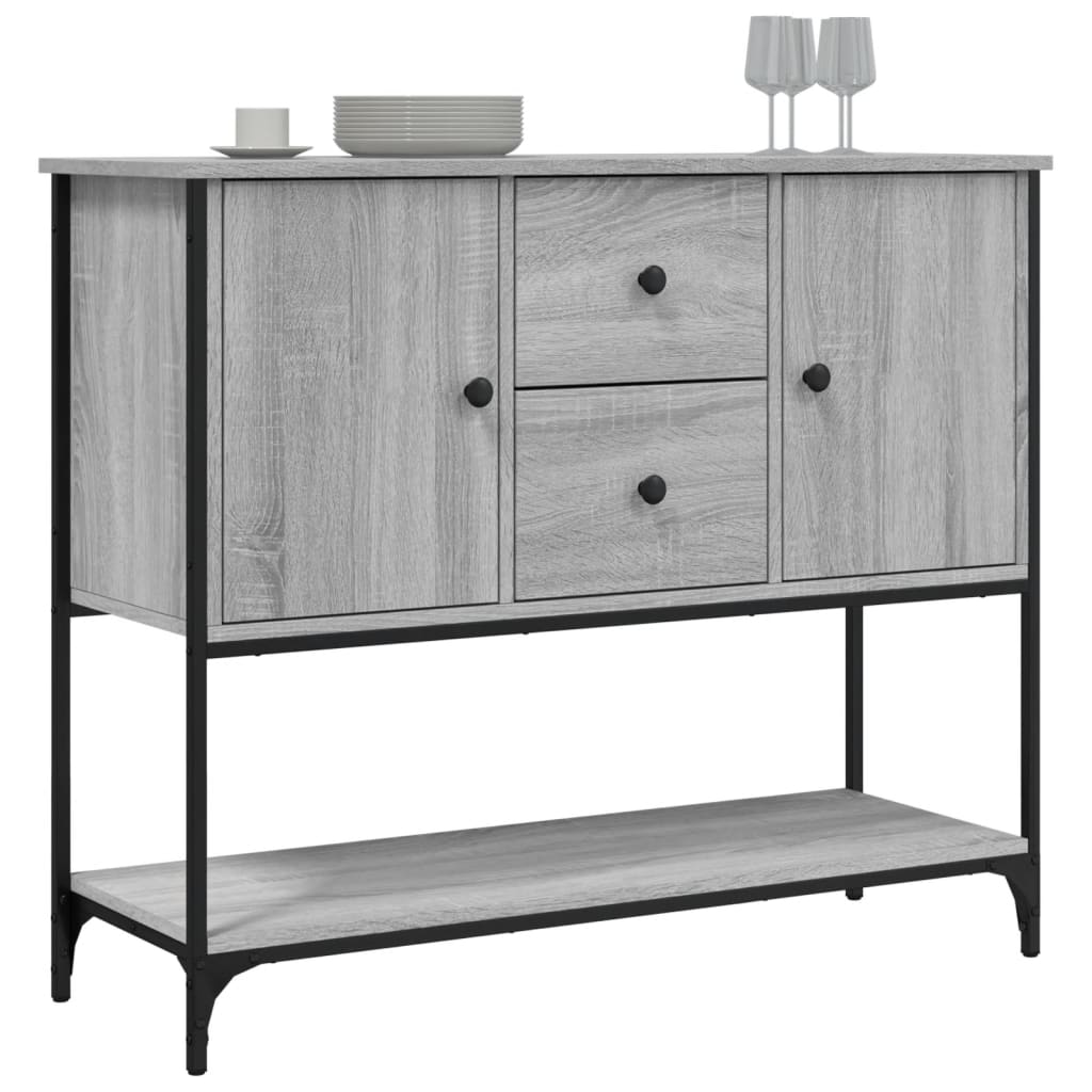 skænk 100x36x85 cm konstrueret træ grå sonoma-eg