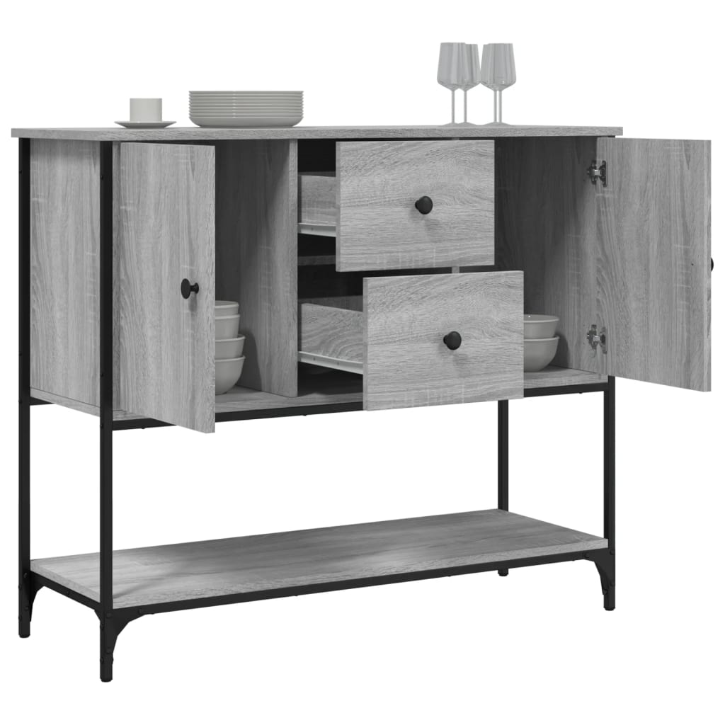 skænk 100x36x85 cm konstrueret træ grå sonoma-eg