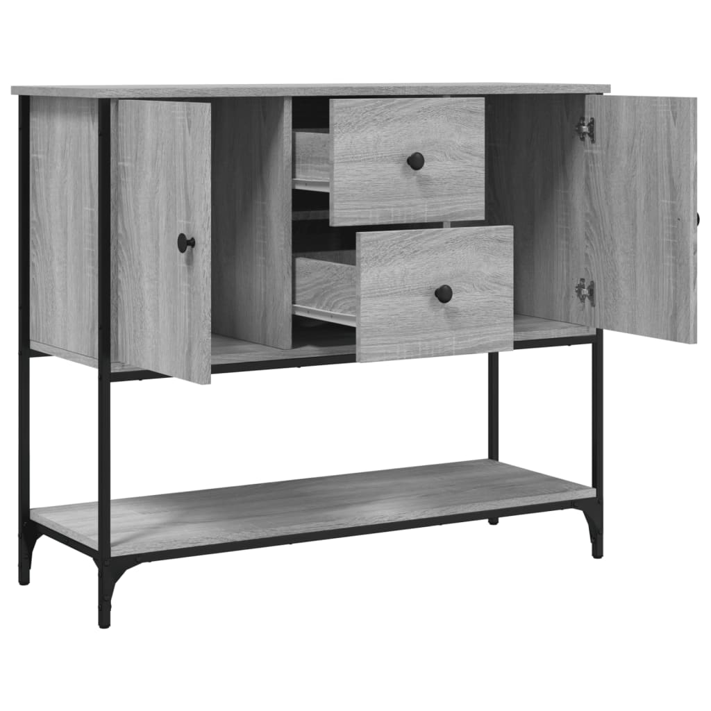 skænk 100x36x85 cm konstrueret træ grå sonoma-eg